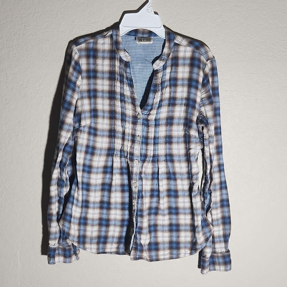 Converse Shirt Womens Size S Plaid Top Longsleeve